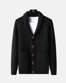 Wayne - Lapel Button Cardigan Sweater