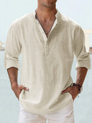 Kevin - Men's Linen Button-Up Shirt
